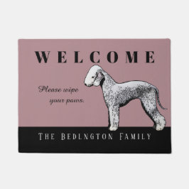 Tapete Doormat customizável de Bedlington Terrier