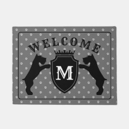 Tapete Doormat customizável do Schnauzer diminuto