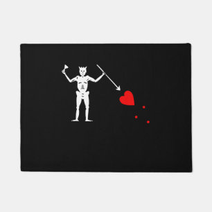 Tapete Doormat da bandeira de pirata de Blackbeard