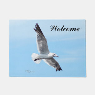 Tapete Doormat da boa vinda do vôo da gaivota