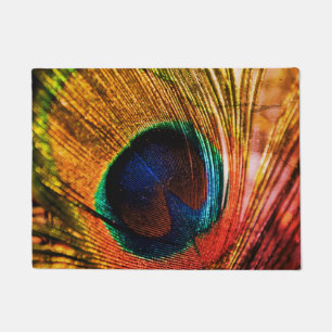 Tapete doormat da pena do pavão