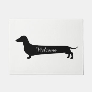 Tapete Doormat da silhueta do Dachshund