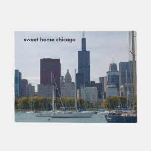 Tapete Doormat da skyline de Chicago