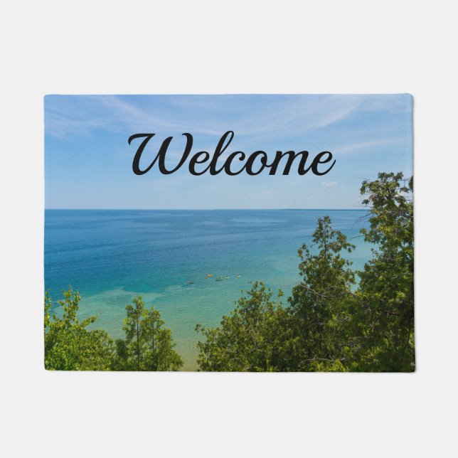 Tapete Doormat de Boas-vindas do Lago Huron (Frente)