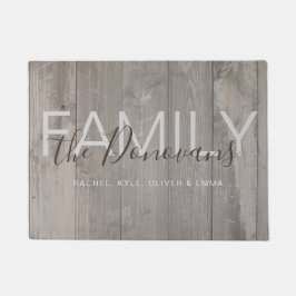 Tapete Doormat de madeira rústico da família