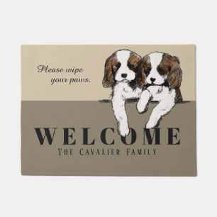 Tapete Doormat descuidado do Spaniel de rei Charles
