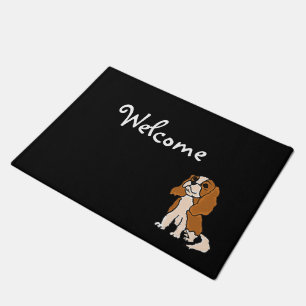 Tapete Doormat descuidado engraçado da arte do Spaniel d