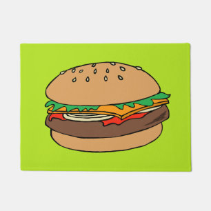 Tapete Doormat do costume do cheeseburger