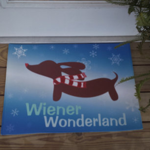 Tapete Doormat do Dachshund do país das maravilhas do