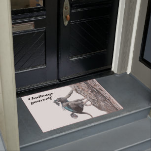 Tapete Doormat do desafio da escalada da menina de