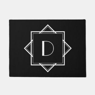 Tapete Doormat do monograma do art deco