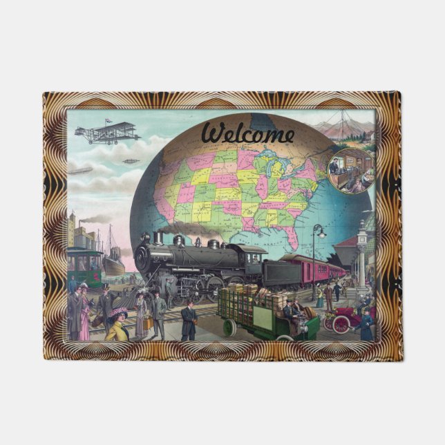 Tapete Doormat do mundo da galáxia (Frente)