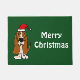 Tapete Doormat do Natal do cão de Basset Hound