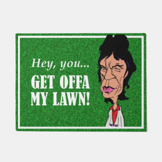 Tapete Doormat do rock and roll dos desenhos animados