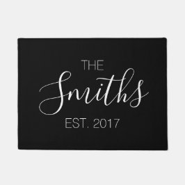Tapete Doormat do roteiro do sobrenome