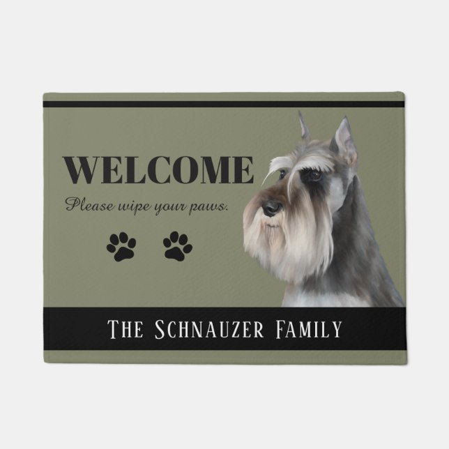 Tapete Doormat do Schnauzer (Frente)
