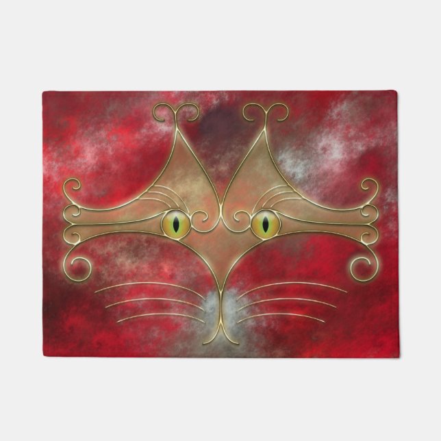 Tapete Doormat dos olhos de gato (Frente)