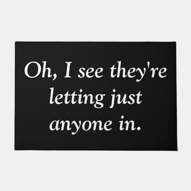 Tapete Doormat engraçado de Snarky (Frente)