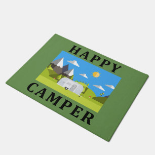 Tapete Doormat exterior do campista feliz