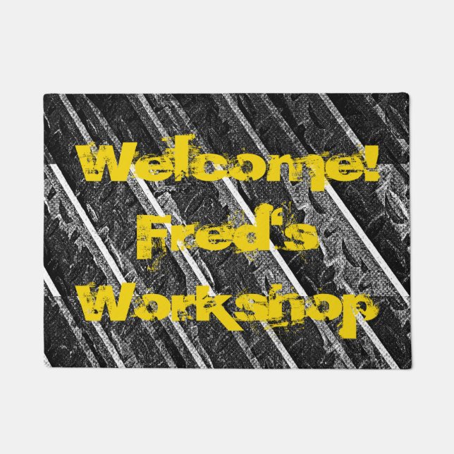 Tapete Doormat FEITO SOB ENCOMENDA industrial da caverna (Frente)