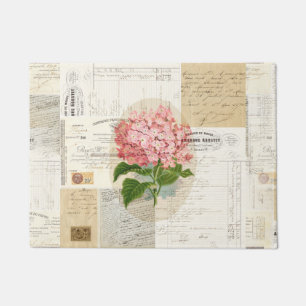 Tapete Doormat francês das coisas efêmeras do Hydrangea