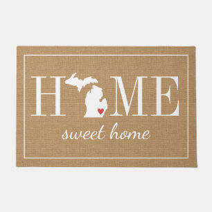 Tapete Doormat Home bem-vindo personalizado da juta de