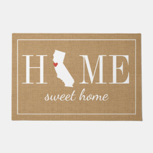 Tapete Doormat Home bem-vindo personalizado da juta de