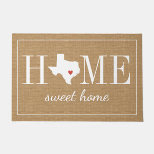 Tapete Doormat Home bem-vindo personalizado da juta de