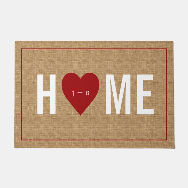 Tapete Doormat inicial Home bem-vindo personalizado da (Frente)