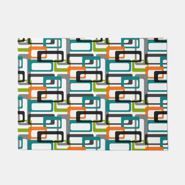 Tapete Doormat moderno do meio século (Frente)