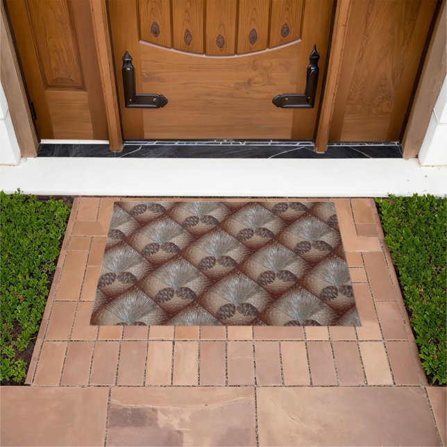 Tapete Doormat Ponderosa Pinecone (Ar livre)