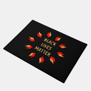 Tapete Doormat preto da matéria das vidas