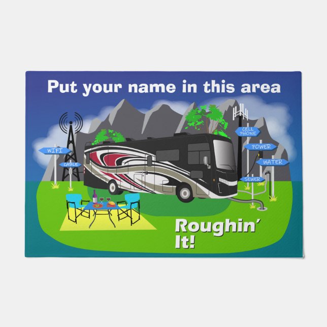 Tapete Doormat Red Thor Palazzo Classe A RV Roughin' It (Frente)