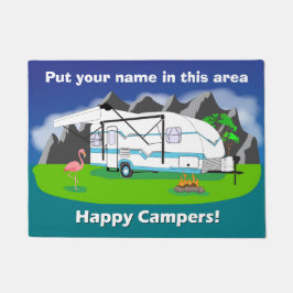 Tapete Doormat retro do reboque, cerceta, único eixo, 18