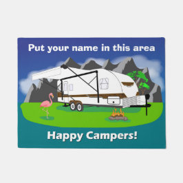 Tapete Doormat retro do reboque, eixo arborizado, duplo,