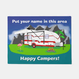 Tapete Doormat retro do reboque, vermelho, único eixo,