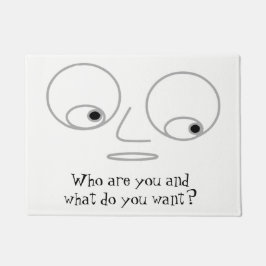 Tapete Doormat rude do design divertido da cara