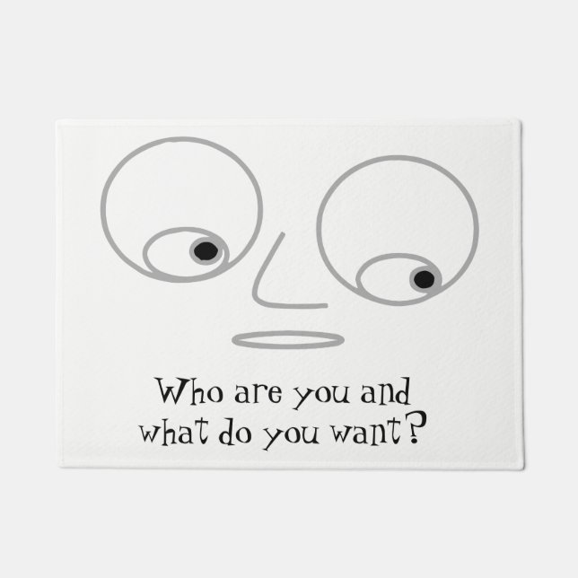 Tapete Doormat rude do design divertido da cara (Frente)