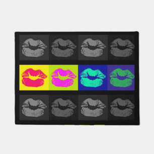 Tapete Doormat Sassy do pop art dos lábios
