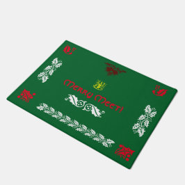 Tapete Doormat sazonal pagão de Yule da reunião alegre