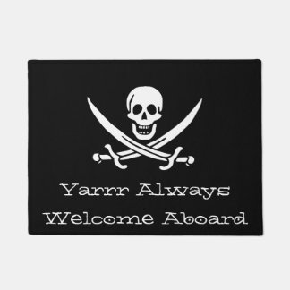 Tapete Doormat sempre bem-vindo do pirata de Yarrr