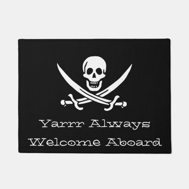 Tapete Doormat sempre bem-vindo do pirata de Yarrr (Frente)