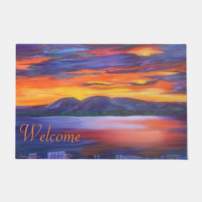 Tapete Dormindo Lady Welcome Door Mat (Frente)