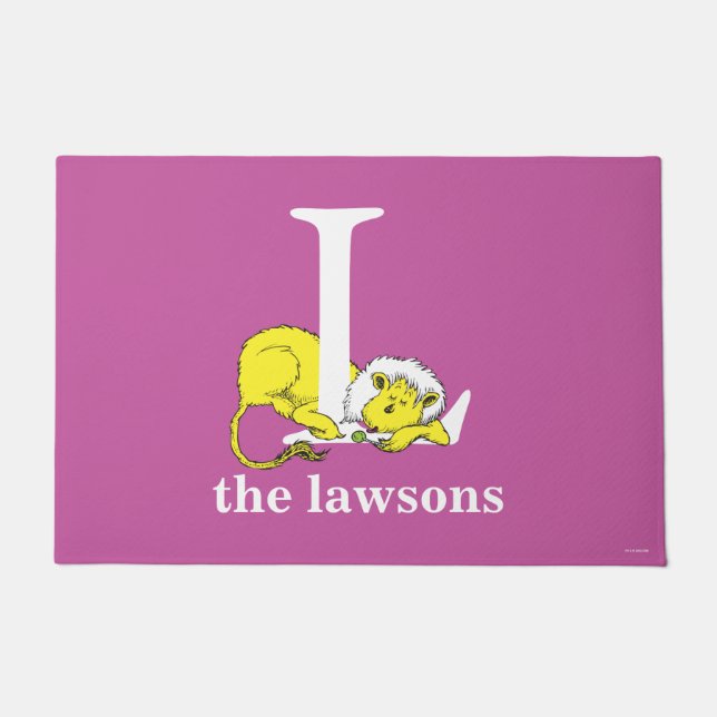 Tapete Dr. Seuss ABC: Carta L - Branco | Adicione seu nom (Frente)