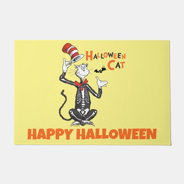 Tapete Dr. Seuss | Gato de Halloween no Chapéu (Frente)