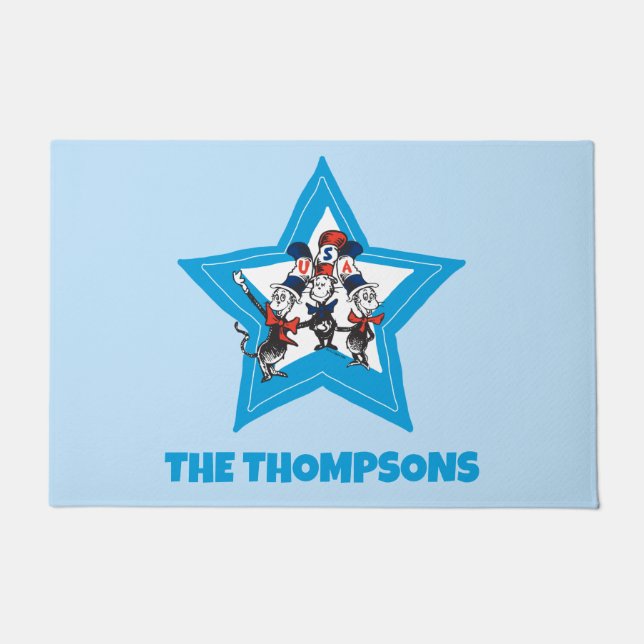 Tapete Dr. Seuss | Gráfico Little Cats USA Hats (Frente)