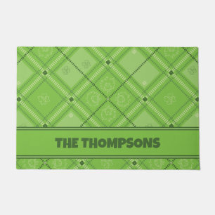 Tapete Dr. Seuss   Rua. Padrão de Xadrez no dia de Patric