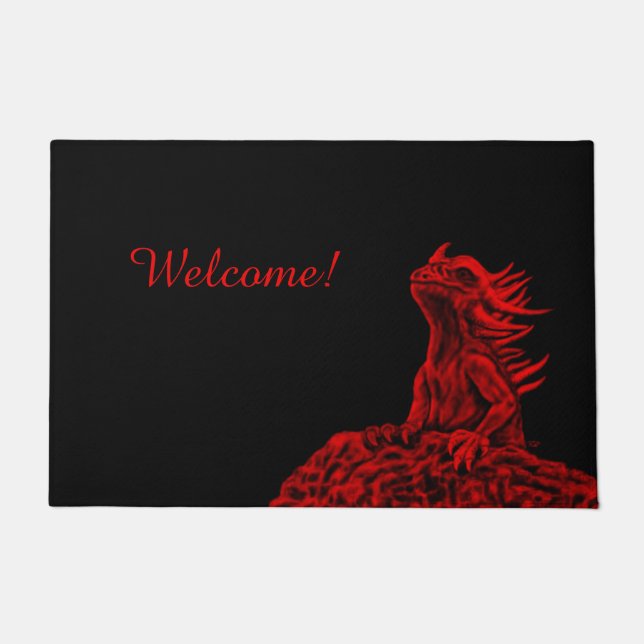 Tapete Dragão vermelho pequeno (Frente)