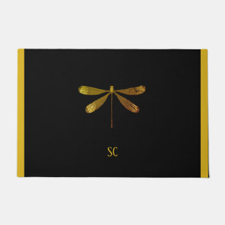 Tapete Dragonfly de ouro com Texto Personalizado
