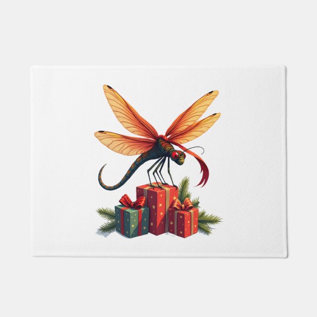 Tapete Dragonfly Empurrada Com Presente (Frente)